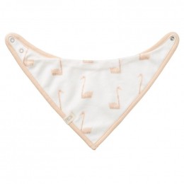 Bavoir bandana - Swan pale peach