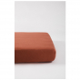 Drap Housse en Coton Bio pour lit bébé - 60x120 cm - Terracotta