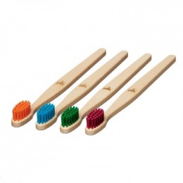 Brosse à dent en bois Enfant - Renard - Vert