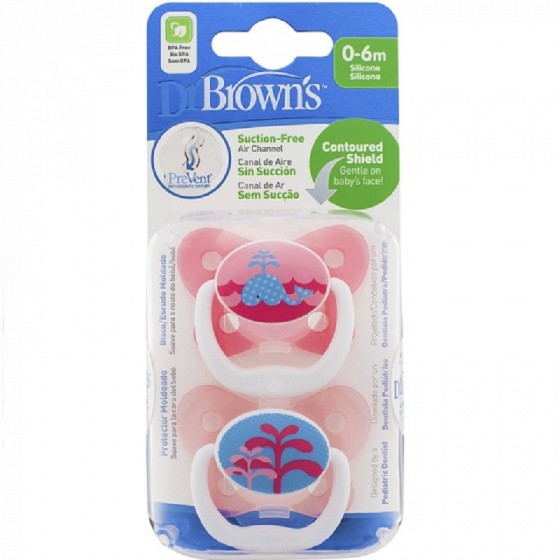 2 sucettes en silicone - Rose - 0 à 6 mois 2 sucettes en silicone - Rose - 0 à 6 mois