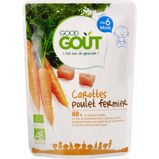 Carottes poulet 190g dès 6 mois Carottes poulet 190g dès 6 mois