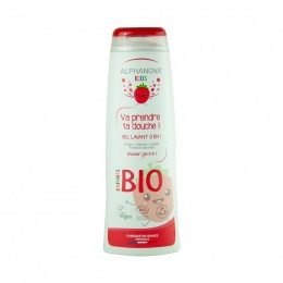 Gel lavant BIO 3 en 1 fraise 250 ml - Alphanova