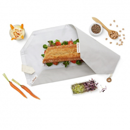 Pochette sandwich lavable et réutilisable Boc'n'Roll BIO - Gris