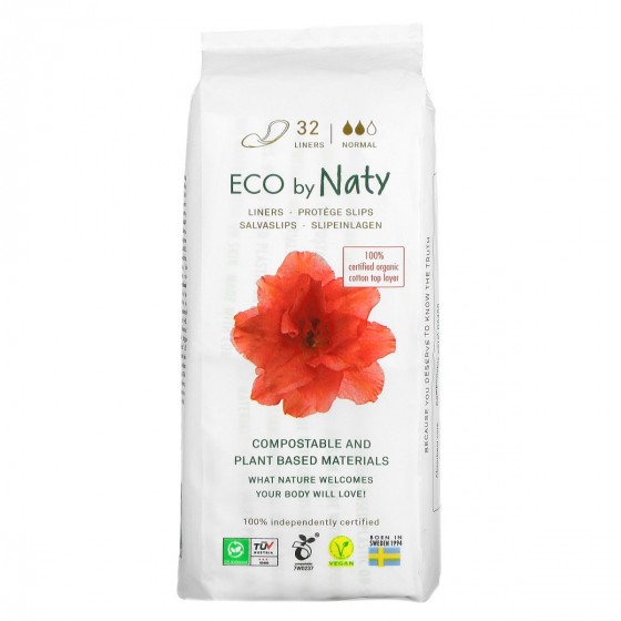 Protège-slips 100 % eco Flux Normal - 32 pcs