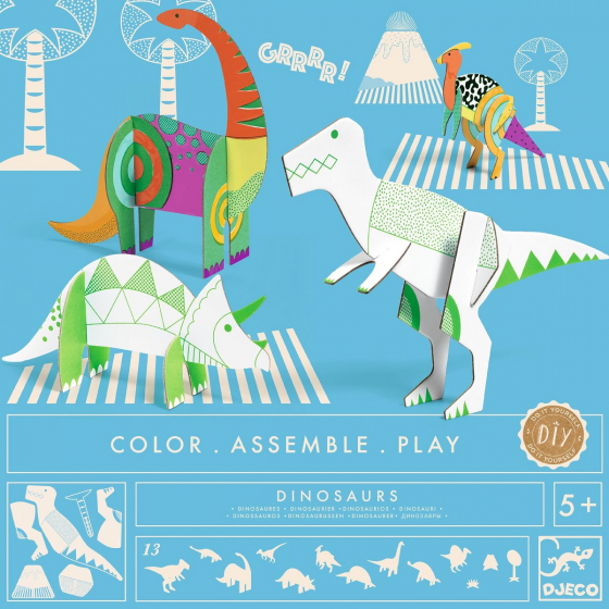 Color. Assemble. Play - Dinosaures