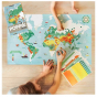 Poster éducatif avec stickers repositionnables - Carte du monde