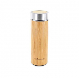 Gourde infuseur isotherme - inox et bambou - 450 ml