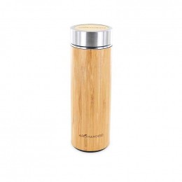 Gourde infuseur isotherme - inox et bambou - 450 ml