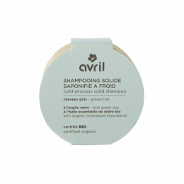 Shampooing solide argile verte BIO cheveux gras 100 g - Avril