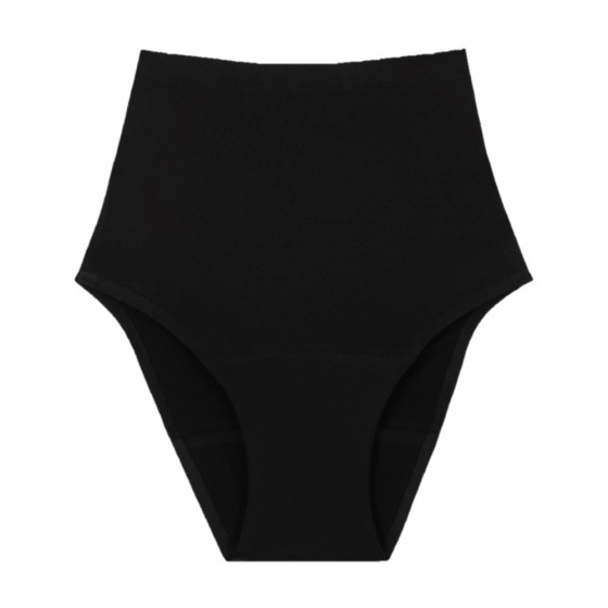 Culotte menstruelle taille haute - Flux moyen - Noir