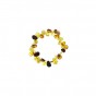 Braceletd'ambre adulte " Plat " - Multicolor
