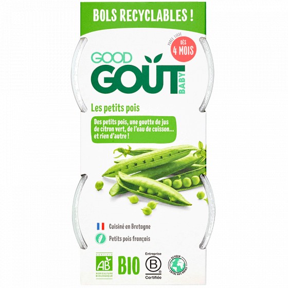 Petits pois BIO 2 x 120g - A partir de 4 mois