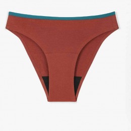 Culotte menstruelle pour flux moyen en coton bio - Terracotta