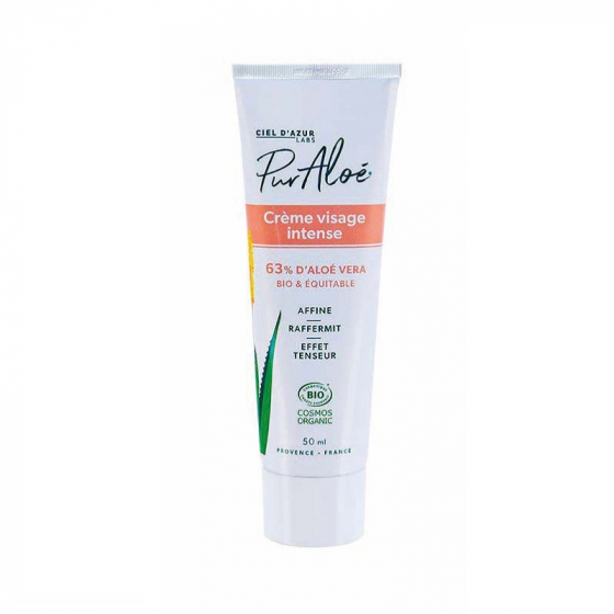 Crème visage intense - 63% aloe vera BIO - 50 ml Crème visage intense - 63% aloe vera BIO - 50 ml