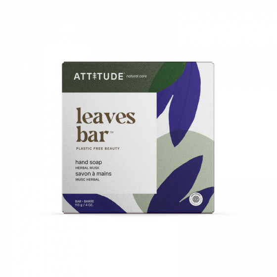 Attitude - Savon pour les mains - Leaves bar - Musc herbal Attitude - Savon pour les mains - Leaves bar - Musc herbal
