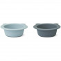 Lot de 2 bols avec ventouse Peony - Sea blue&whale blue mix