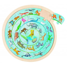 Puzzle en bois "cercle d'animaux" - à partir de 3 ans