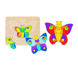 Puzzle en bois "papillon" - à partir de 2 ans