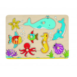 Puzzle à encastrement "animaux de la mer" - à partir de 1 an