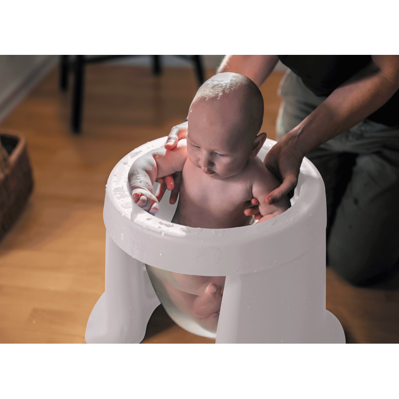 Baignoire bébé GENERIQUE MonMobilierDesign Baignoire bébé avec réducteur  intégré Blanc + Tuyau