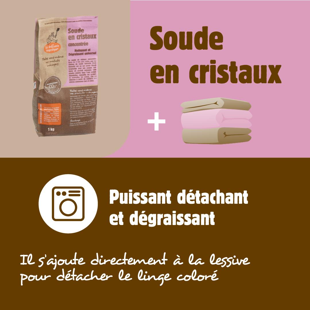 Soude en cristaux - La Droguerie écologique