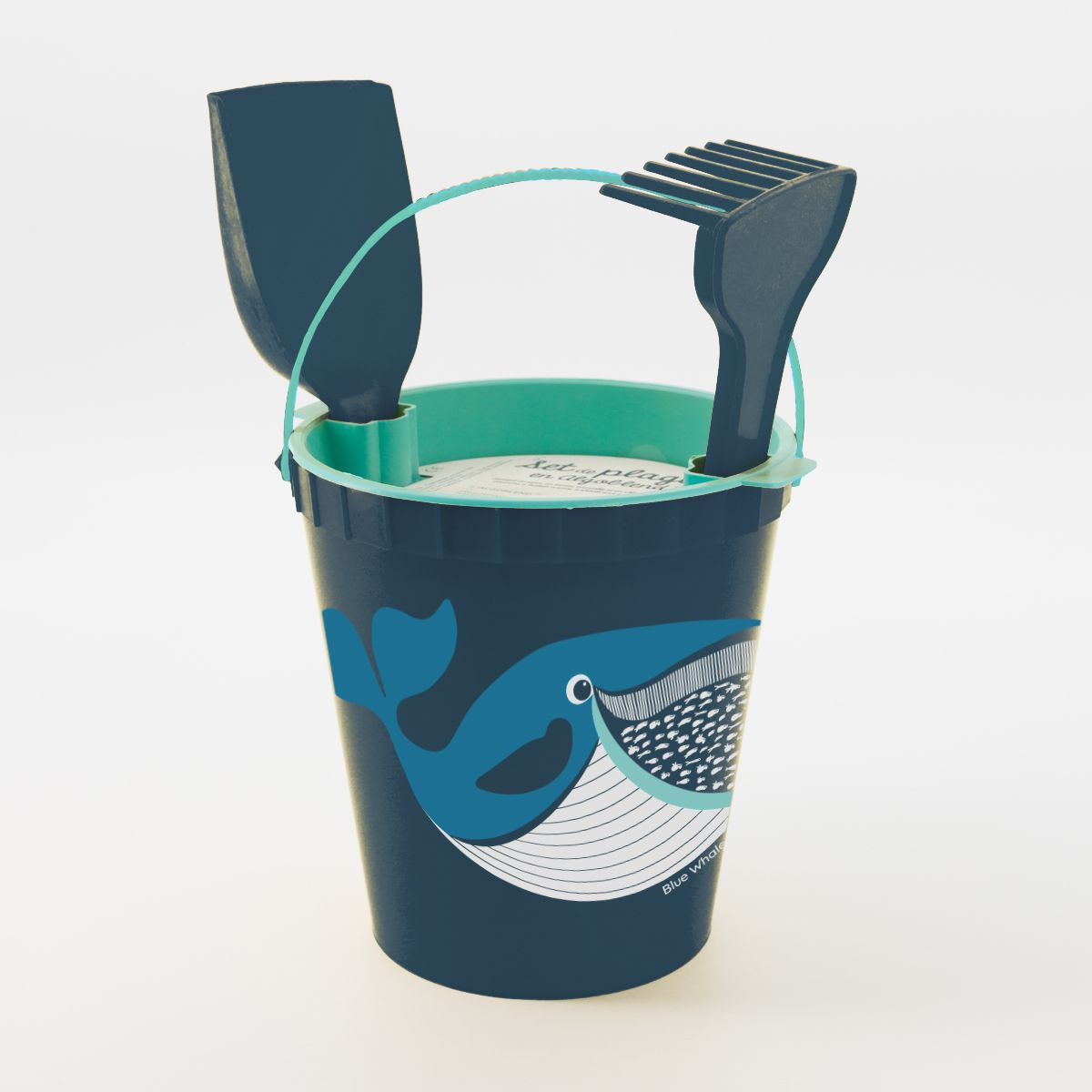 Set de plage écologique motif baleine bleue