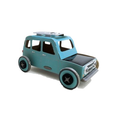 Voiture en carton à construire modèle Renault 4
