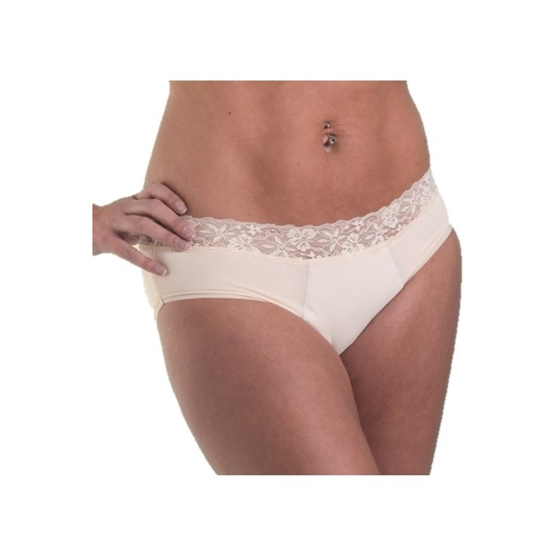 Culotte menstruelle Feeling Pretty style dentelle - Amande