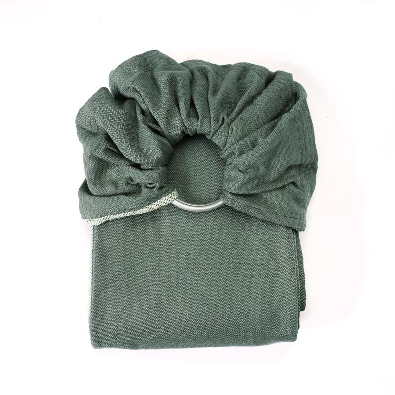 Echarpe de portage sling en coton bio Vert eucalyptus - Néobulle