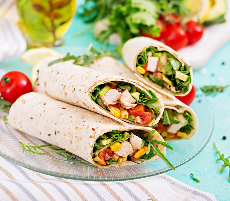 recette wraps au poulet