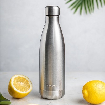 Qwetch Bouteille inox isotherme 1,5 l avec poignée