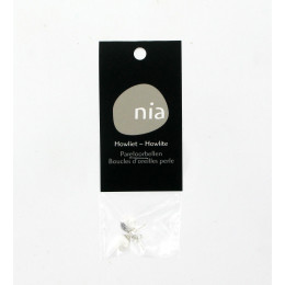Oorbellen met kraal Howlite