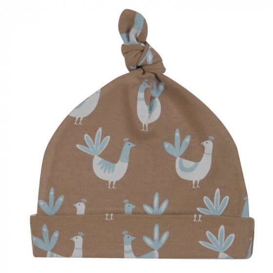 Babymutsje - pauwen turquoise Babymutsje - pauwen turquoise