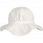 Omkeerbare zon hoed Amelia - Y / D -strepen knapperig wit / zandig