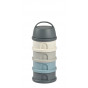 Stapelbare doseerdozen 4 compartimenten Mineral grey/blue