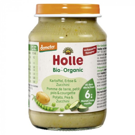 Aardappel, erwten en courgette pot - 190g Aardappel, erwten en courgette pot - 190g