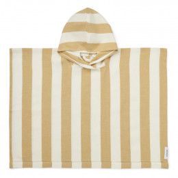 Roomie badponcho Y & D Stripe White & Yellow mellow - Liewood 