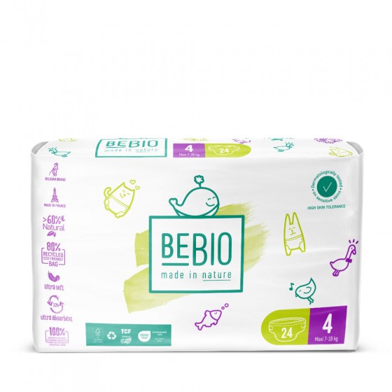 Ecologische luiers - Maat 4 - Maxi 7-18kg - 24 stuks Ecologische luiers - Maat 4 - Maxi 7-18kg - 24 stuks