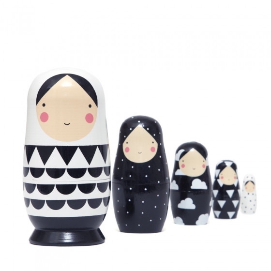 Sketch Inc Nesting dolls XL - Black & White