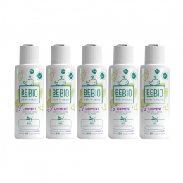 Baby liniment reiniger en verzorging voor het verschonen Reisformaat 5X100ml - BEBIO