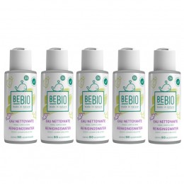Reinigingswater baby BIO reisformaat 5 x 100 ml - BEBIO