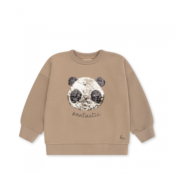 Lou pailletten sweat shirt - Oxford Tan - 4Y - Konges Sløjd A/S