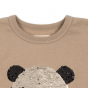 Lou pailletten sweat shirt - Oxford Tan - 2Y - Konges Sløjd A/S