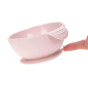 Roze siliconen bowl met zuignap