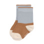 Sokken light blue & caramel - Set van 3 paren - GOTS