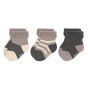 Terry sokken anthracite & taupe -  Set van 3 paren - GOTS