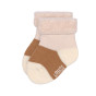 Terry sokken pink & caramel -  Set van 3 paren - GOTS