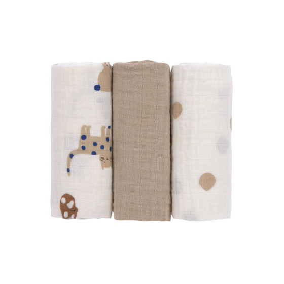 Set van 3 inlegluiers M - Little mateys koningsblauw - 60x60 cm Set van 3 inlegluiers M - Little mateys koningsblauw - 60x60 cm