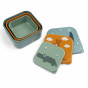 Snackdoosjes set Deer friends - 3 stuks - Blue Mix