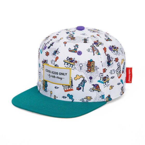 Bedrukte kinderpet - City - Hello Hossy Bedrukte kinderpet - City - Hello Hossy
